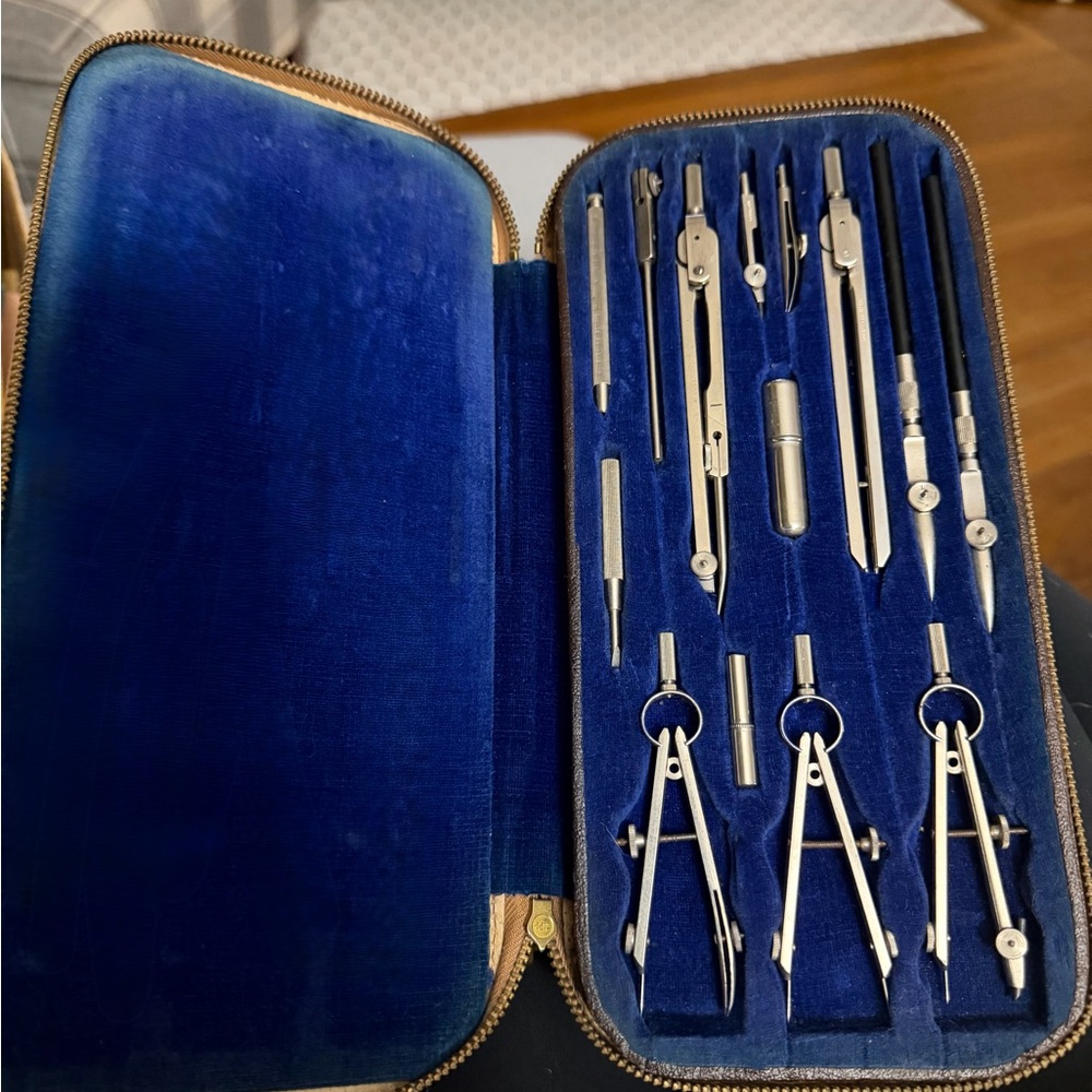 Vintage - 1970s Drafting Set w/ Zip Case - Morilla 403 Z, Made in Germany